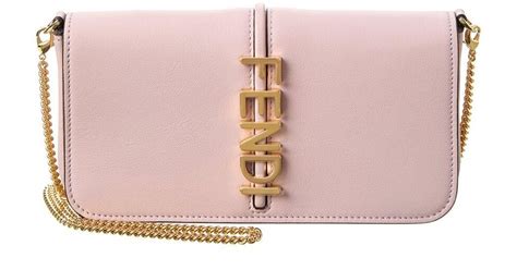 fendi wallet on chain leather shoulder bag|fendi handbags on chain.